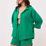 Ivory Dusk Desert Sand Womens Casual Cotton Set