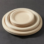 Crimson Dawn Blush Eco-Friendly Wood Disposable Plates
