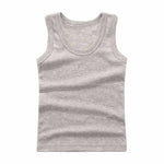 Stormy Mountain Solid Cotton Kids Tank Top