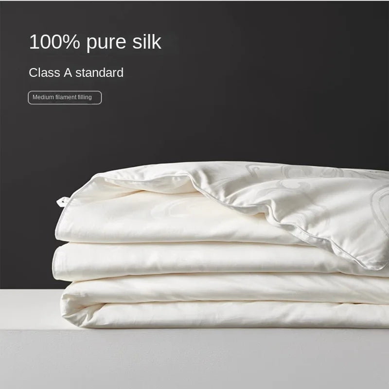 Mist Silver 100% Silk Comforter