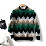 Frosty Lagoon Patchwork Mens Sweater