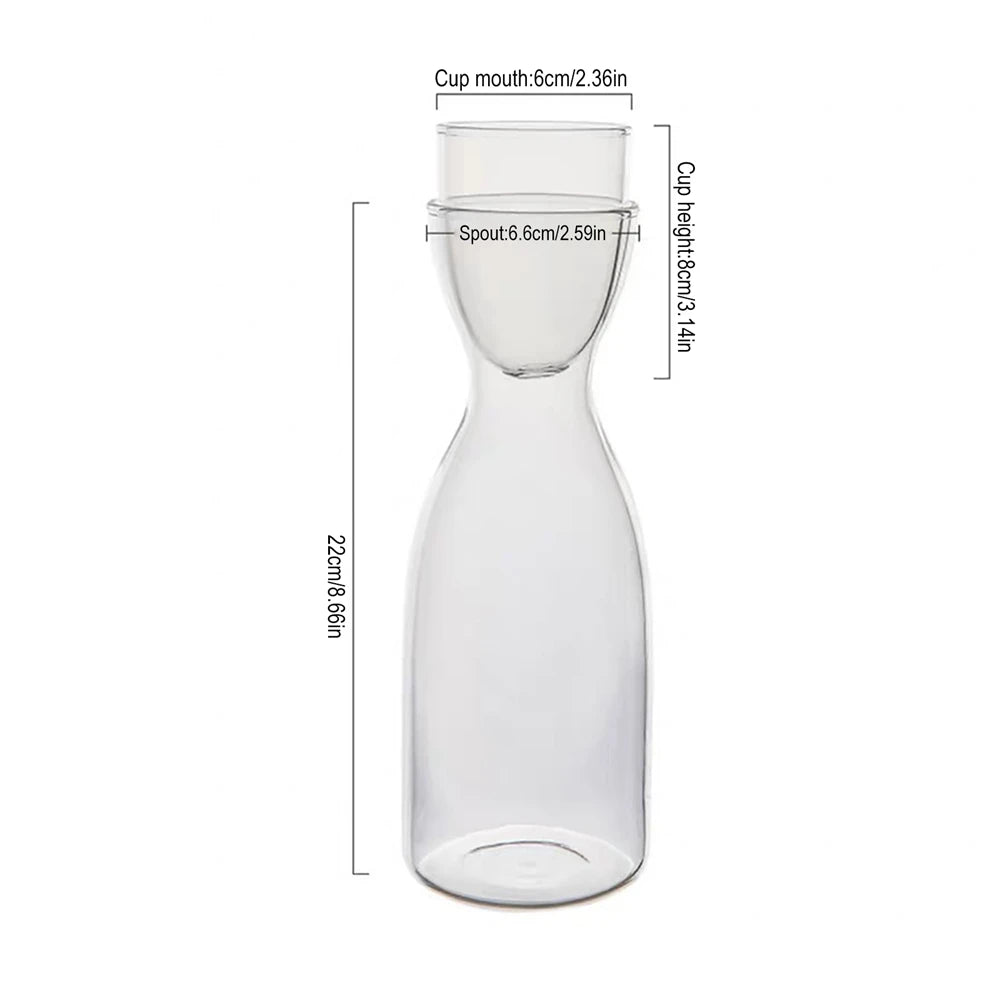 Azure Forest Clear Glass Water Bottle Set