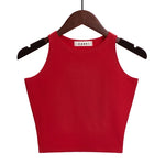 Pomegranate Fields Solid Cotton Womens Halter Top