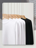 Essential Pima Cotton T Shirts Long Sleeve Women Crew Neck Top Tees S,M,L