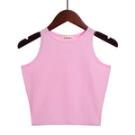Pomegranate Fields Solid Cotton Womens Halter Top