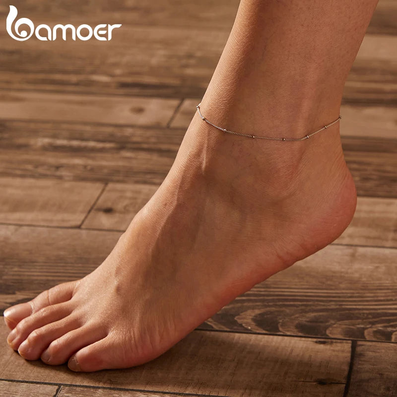 Silver Stream Womens 925 Sterling Silver Anklet