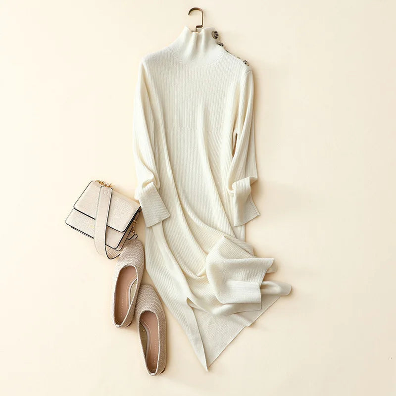 Crimson Maple Plains Wool Womens Office Dress