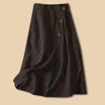 Sunlit Earth Cotton Linen Womens Skirt