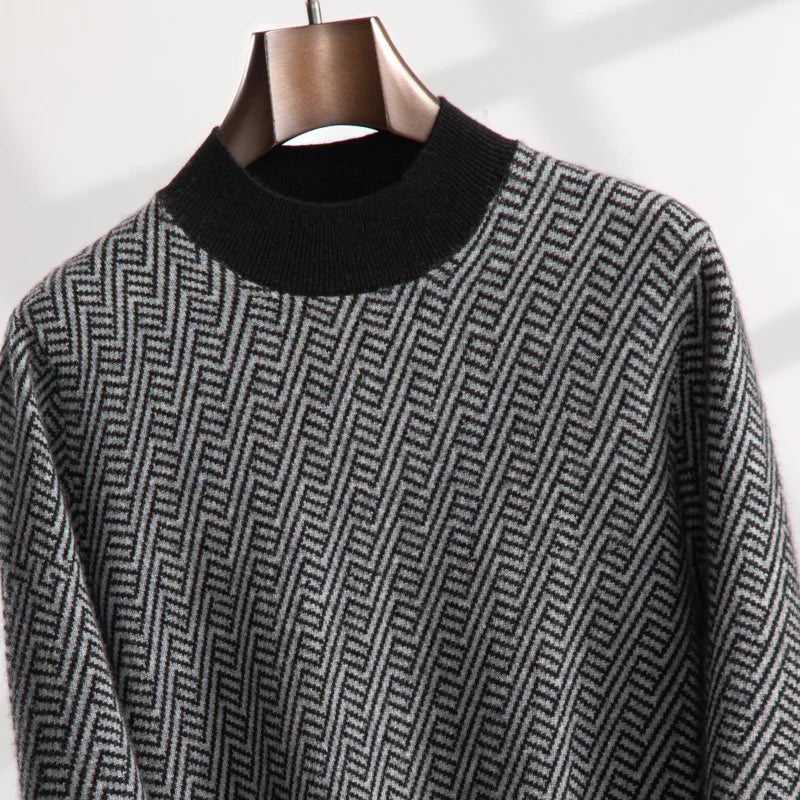 Velvet Maple Stripes Mens Sweater