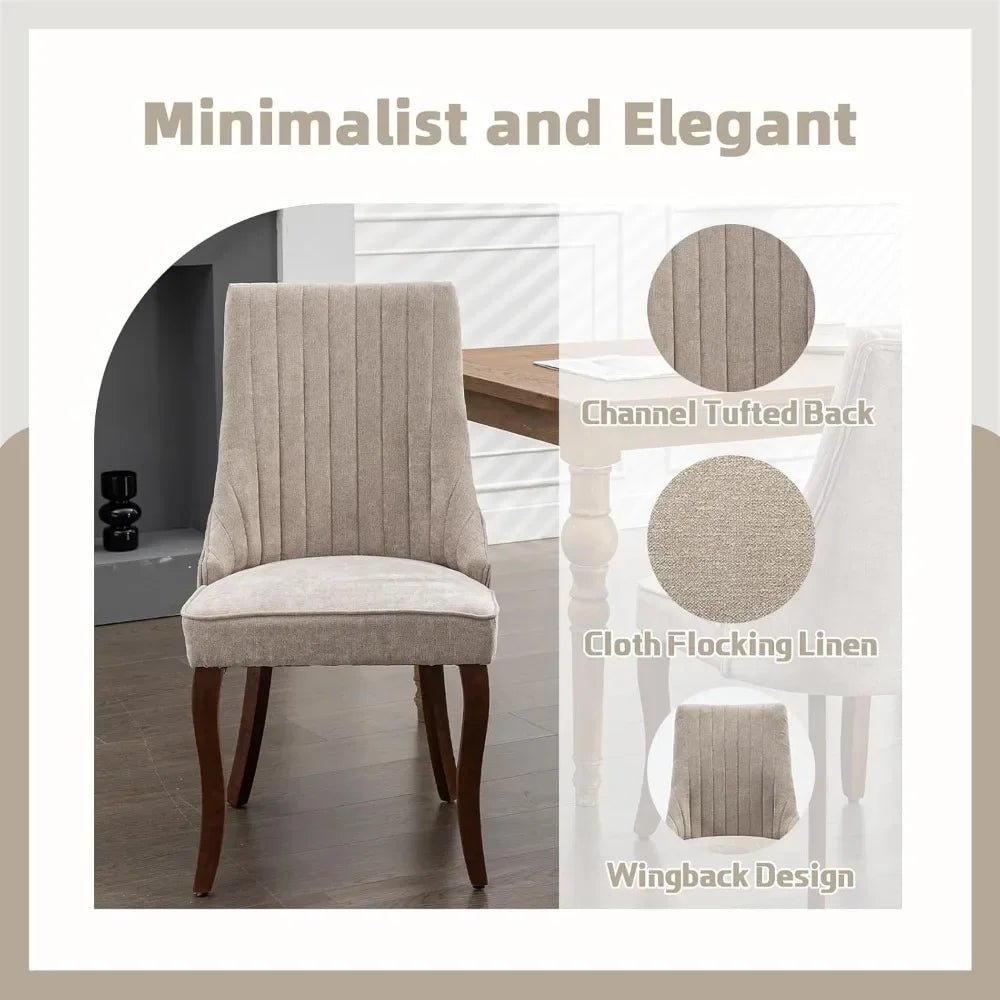 Evergreen Mist Calm Linen Unisex Dining Chairs