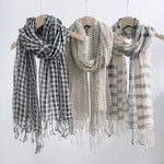 Serene Ivory Stripes Womens Scarf