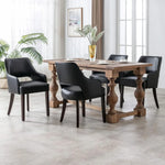 Dusty Olive 4Pcs Linen Dining Chairs