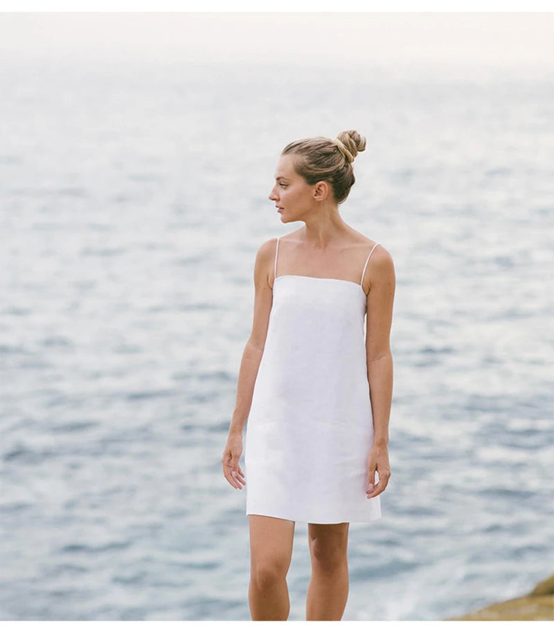 Golden Canyon Cotton Linen Womens Dress