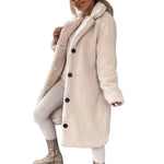 Golden Oak Solid Womens Coat Flannel