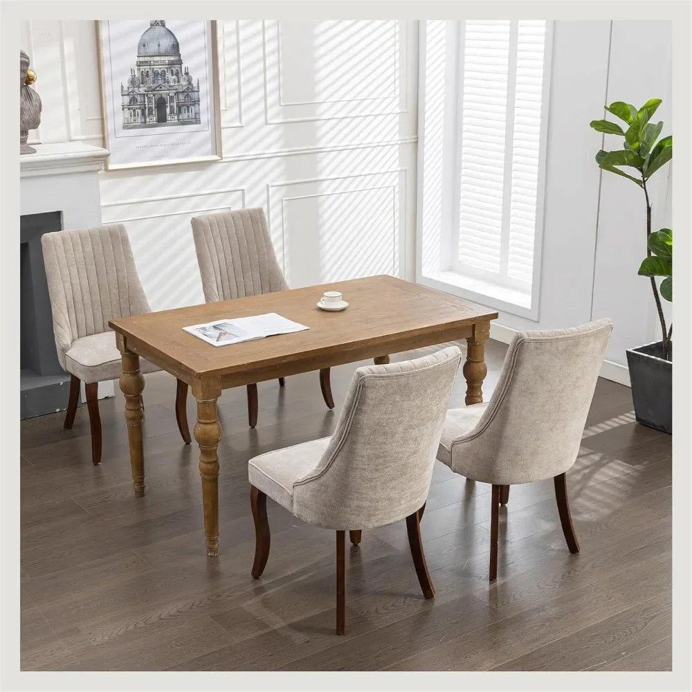 Evergreen Mist Calm Linen Unisex Dining Chairs