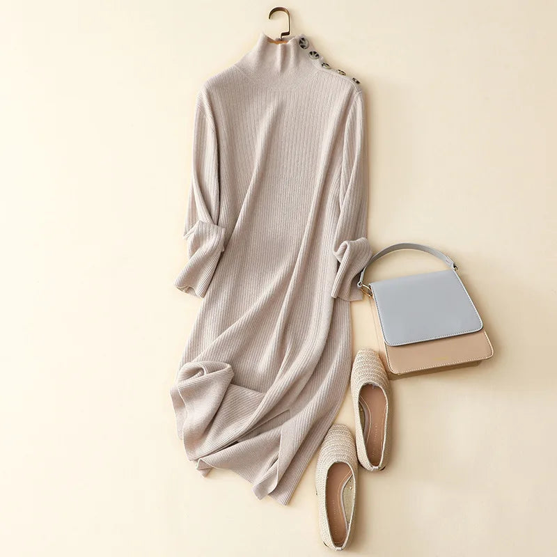 Crimson Maple Plains Wool Womens Office Dress