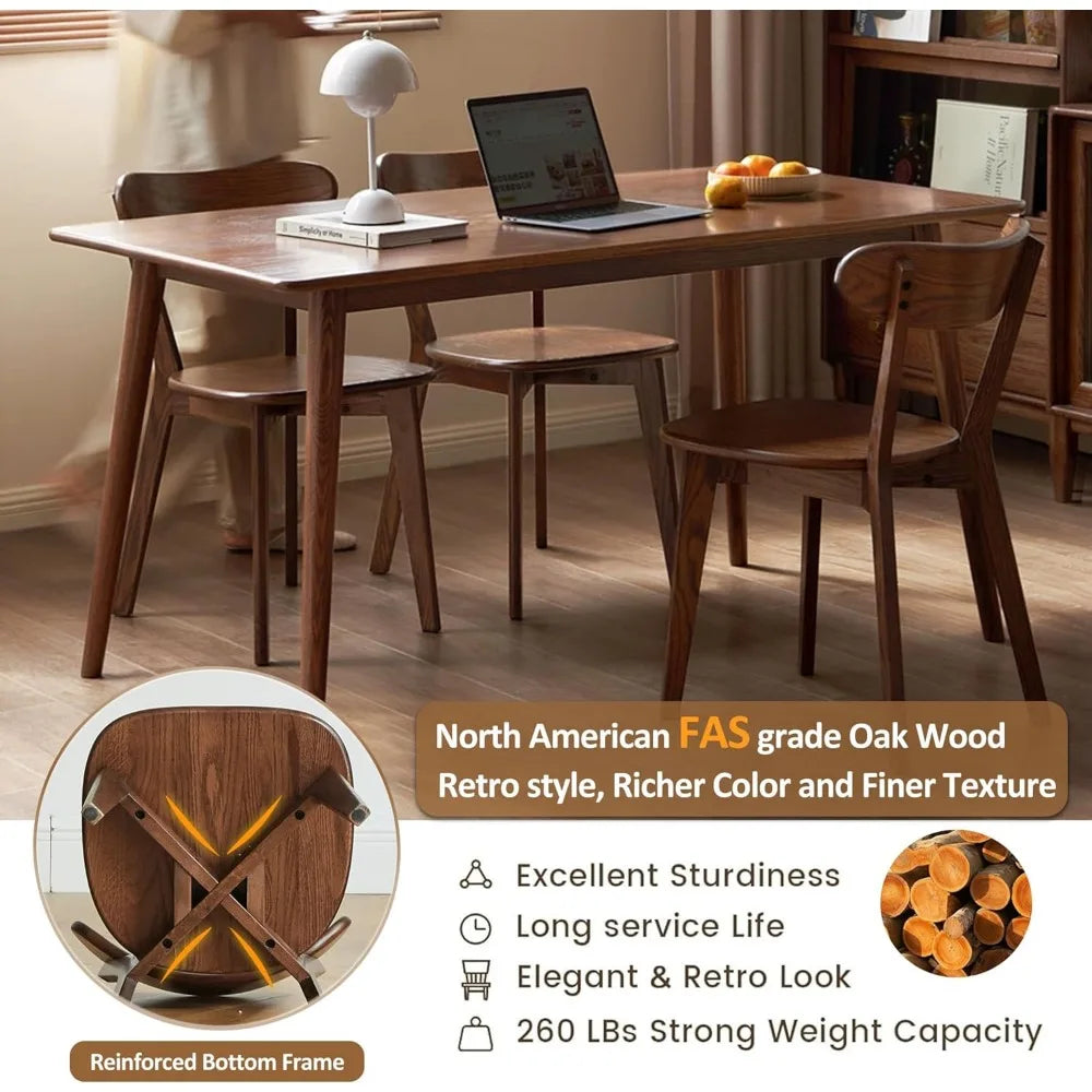 Golden Oak 6Pcs 100% Oak Wood Dining Chair