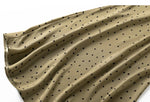 Green Dots Mulberry Silk Womens Skirt