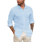 Azure Ferns Casual Cotton Mens Shirt