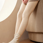 Early Smog Ribbed 100% Cashmere Womens Leggings