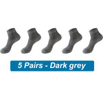Navy Breeze 5Pcs Athletic Organic Cotton Mens Socks