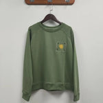 Earthy Maple Loose Womens Sweatshirts Cotton