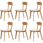 Golden Oak 6Pcs 100% Oak Wood Dining Chair