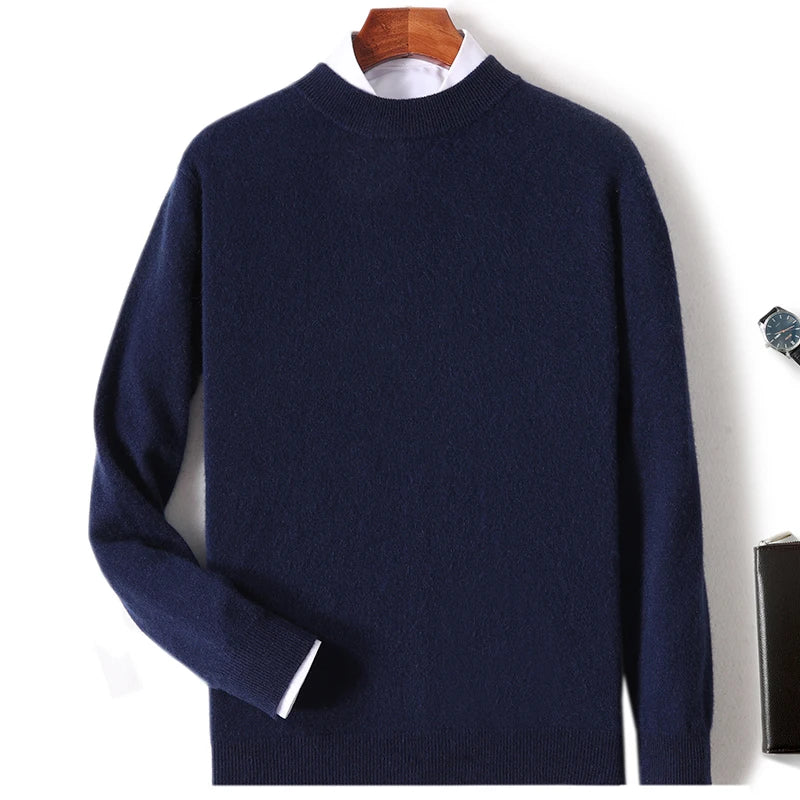 Sandstone Drift 100% Cashmere Mens Sweater
