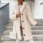 Golden Oak Solid Womens Coat Flannel