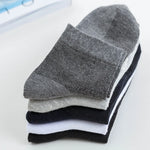 Navy Breeze 5Pcs Athletic Organic Cotton Mens Socks