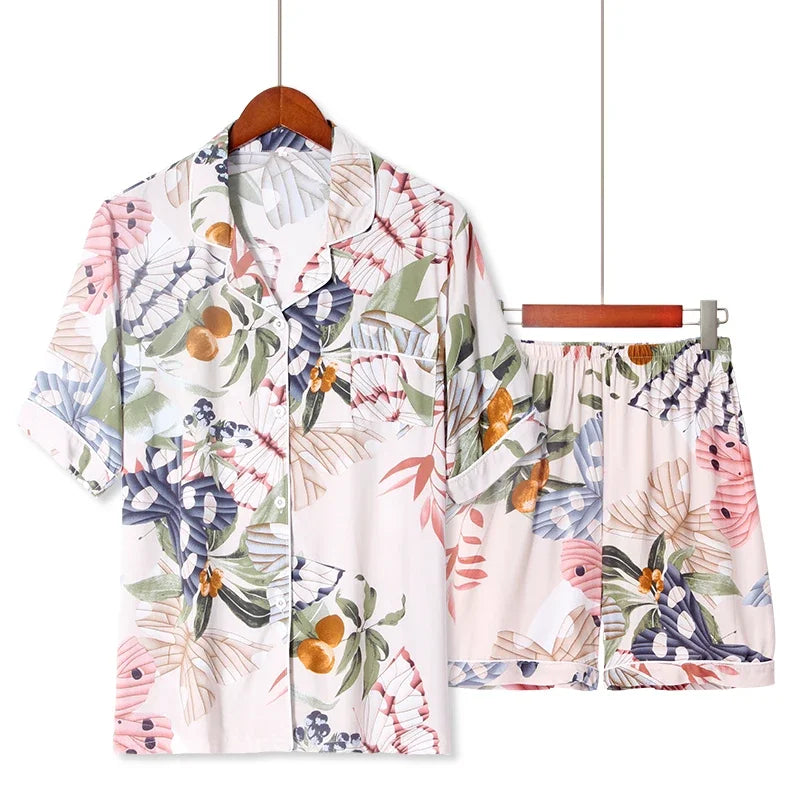 Meadow Blush Womens 100% Viscose Pajama Set