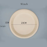 Crimson Dawn Blush Eco-Friendly Wood Disposable Plates