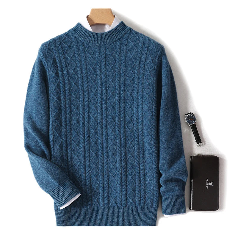 Forest Mist Thicker Mens Sweater Wool