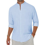 Ivory Coast Casual Cotton Linen Mens Shirt