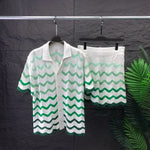 River Rapids 2Pcs Stripes Mens Sweater Set