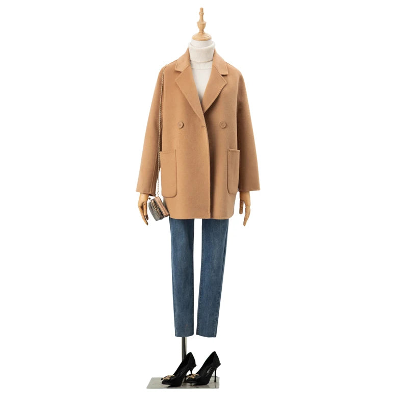 Snow Mountains Reversible 100% Wool Womens Coat