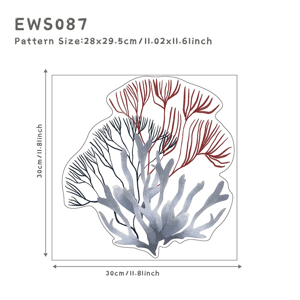 Underwater Animals DIY Vinyl Non-Toxic Decal Self Adhesive Wall Stickers | Hypoallergenic - Allergy Friendly - Naturally Free