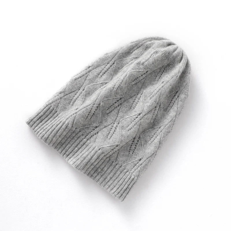 Winter Berries Knit Cashmere Womens Hat | Hypoallergenic - Allergy Friendly - Naturally Free