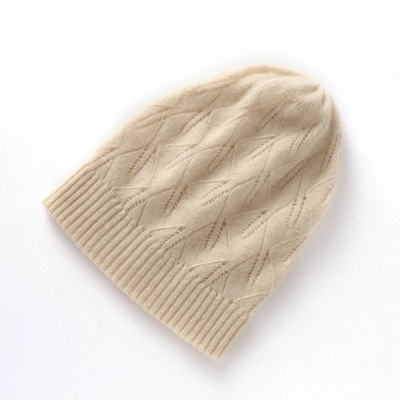 Winter Berries Knit Cashmere Womens Hat | Hypoallergenic - Allergy Friendly - Naturally Free
