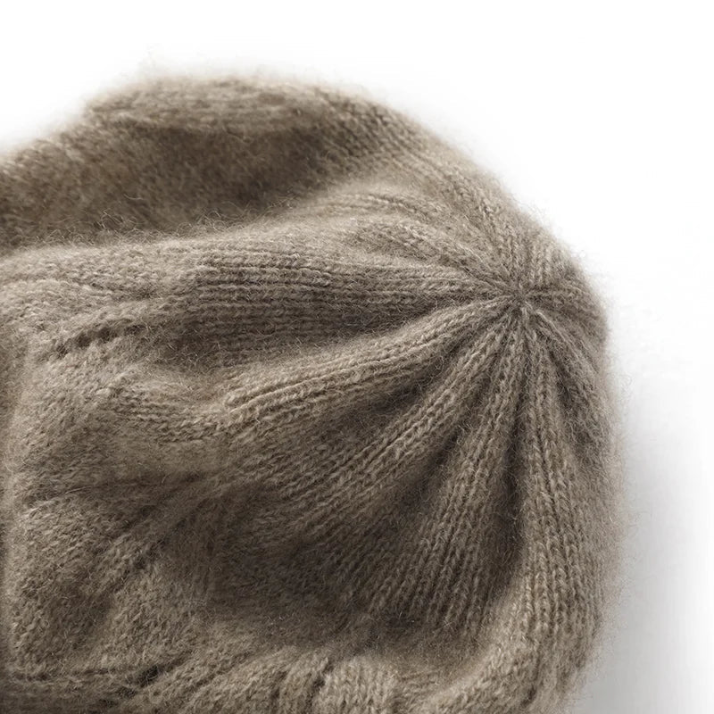 Winter Berries Knit Cashmere Womens Hat | Hypoallergenic - Allergy Friendly - Naturally Free