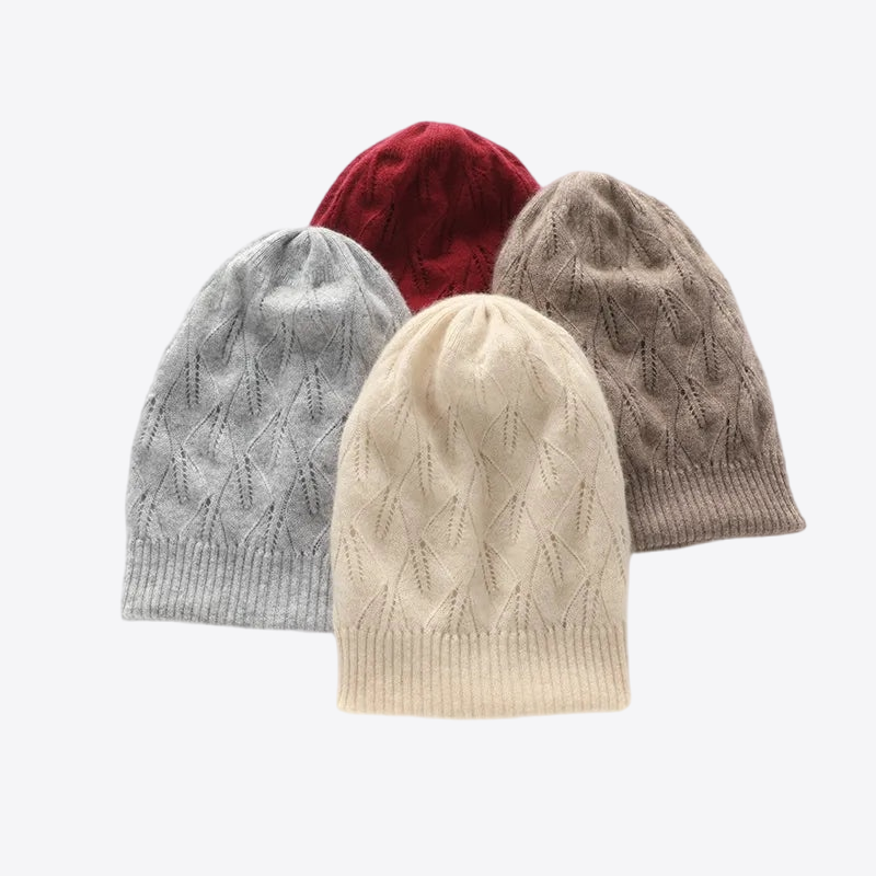Winter Berries Knit Cashmere Womens Hat | Hypoallergenic - Allergy Friendly - Naturally Free