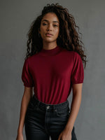 Red Apple Mulberry Silk Cashmere Cotton Womens Sweater