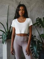 Earth Elements Ribbed Cotton Womens Crop Top